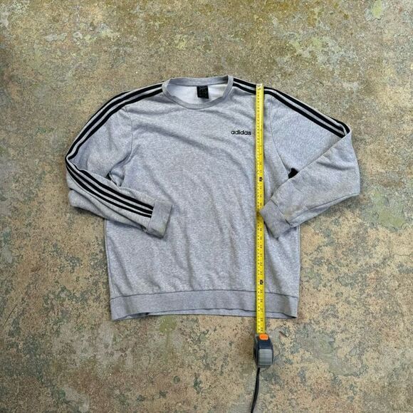 Adidas Classic Logo Striped Y2K Crewneck - Picture 1 of 3